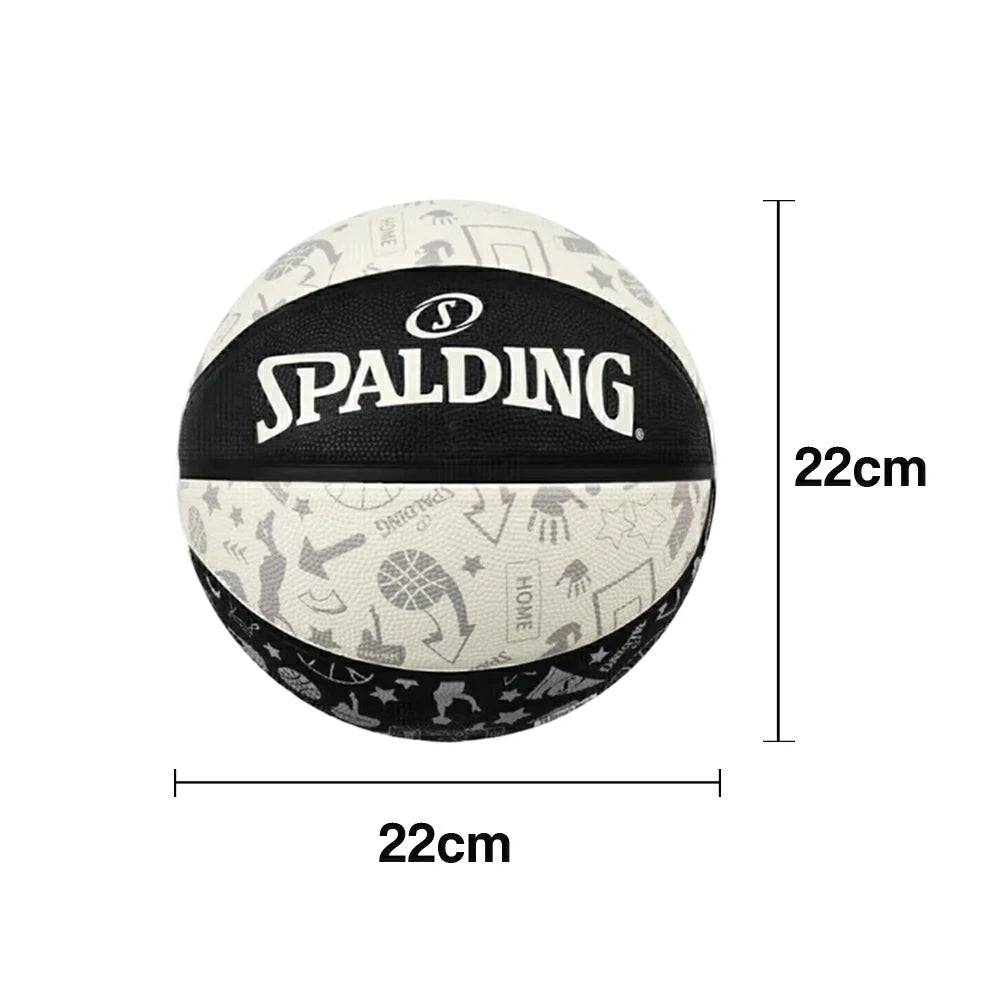 DUNK MASTER 84-611Y5 SPALDING Authentic Basketball 5#, Foam-Grain Texture, Rubber Bladder, Enhanced Grip