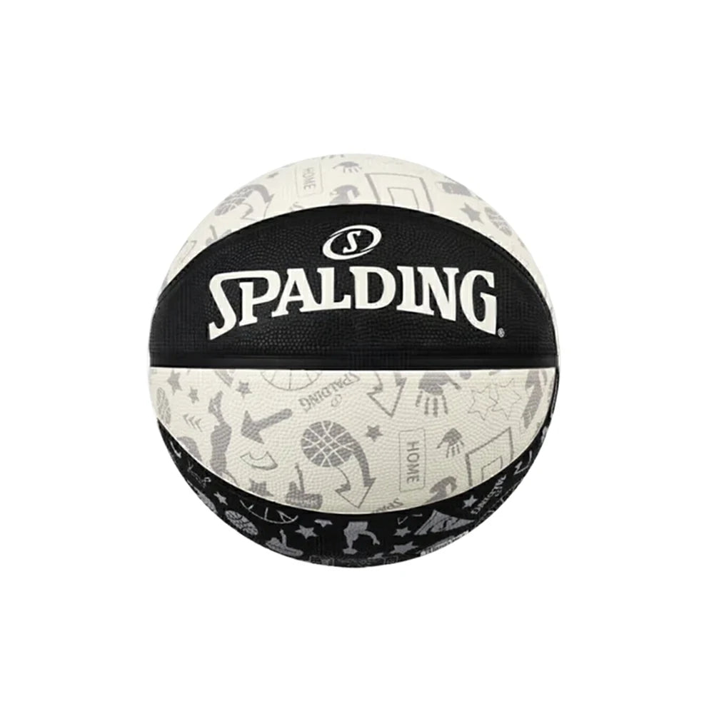 DUNK MASTER 84-611Y5 SPALDING Authentic Basketball 5#, Foam-Grain Texture, Rubber Bladder, Enhanced Grip