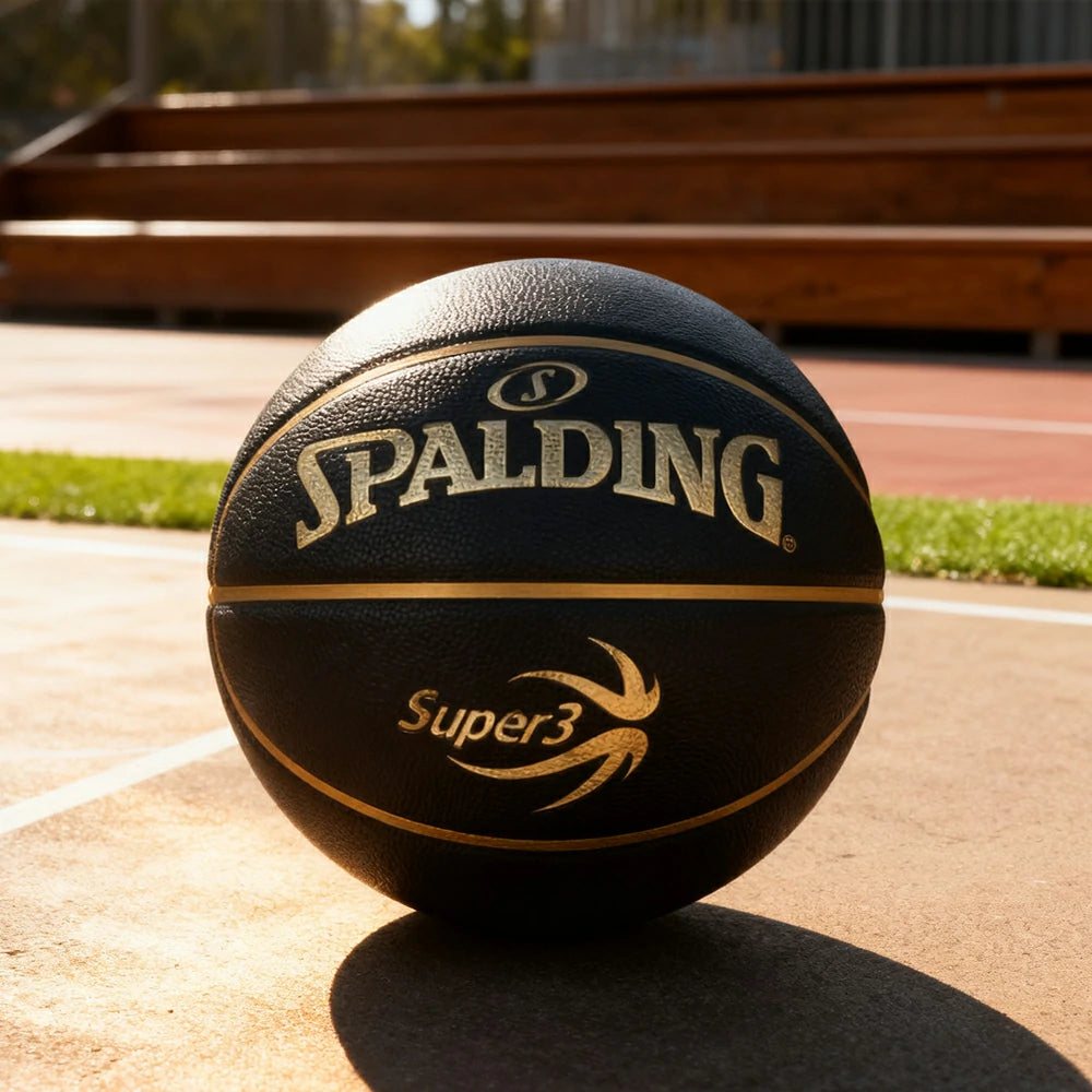 DUNK MASTER 77-749Y SPALDING Authentic Basketball 7# Dust-Resistant Foam Rubber Core Nylon Winding, Superior Grip, Quick Bounce