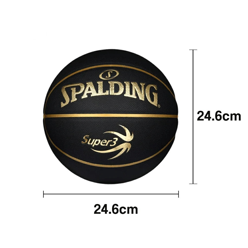 DUNK MASTER 77-749Y SPALDING Authentic Basketball 7# Dust-Resistant Foam Rubber Core Nylon Winding, Superior Grip, Quick Bounce
