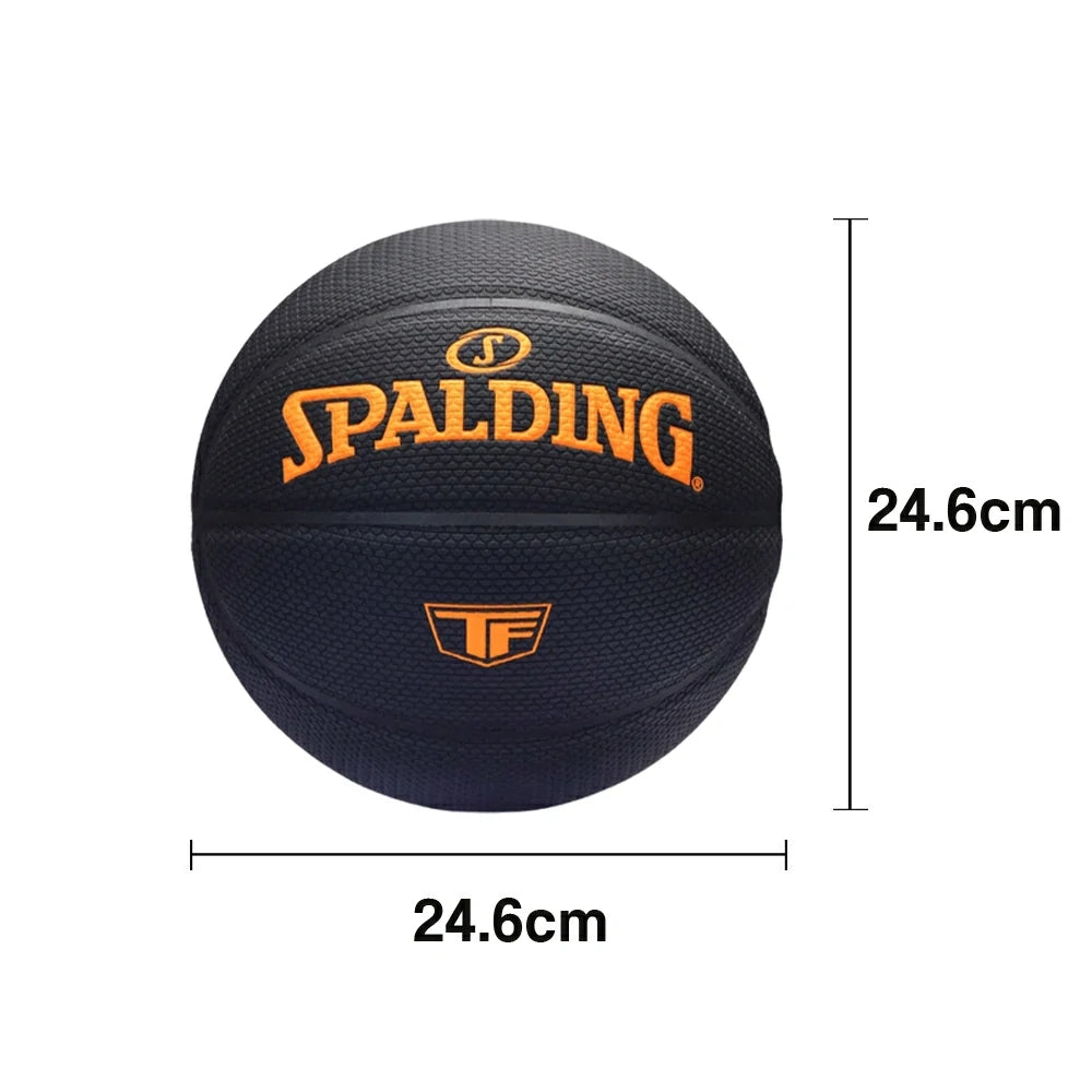 DUNK MASTER 77-961 SPALDING Authentic Basketball 7# Dust-Resistant Foam Rubber Core Nylon Winding, Superior Grip, Quick Bounce