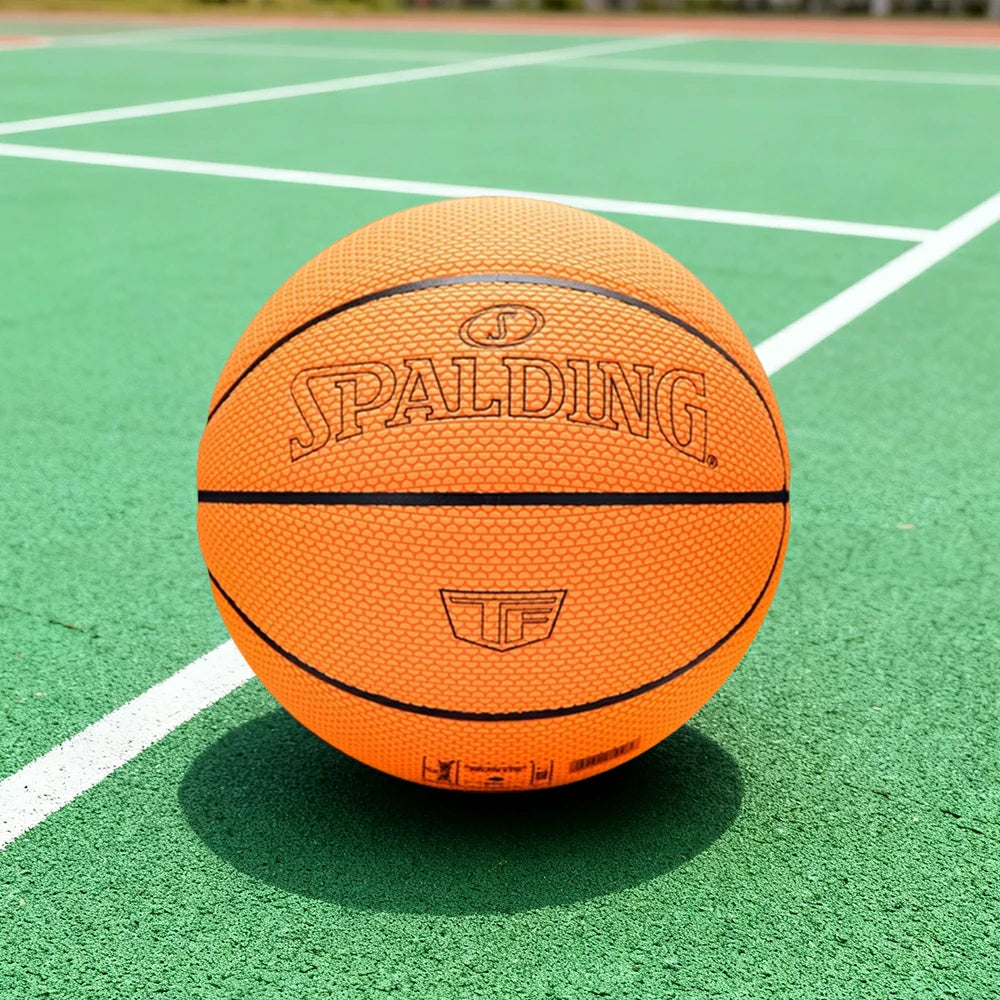 DUNK MASTER 77-962 SPALDING Authentic Basketball 7# Dust-Resistant Foam Rubber Core Nylon Winding, Superior Grip, Quick Bounce