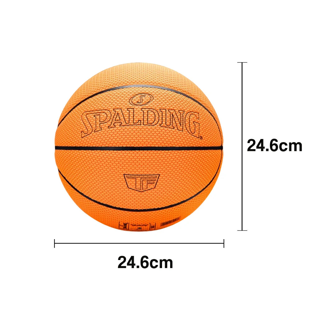 DUNK MASTER 77-962 SPALDING Authentic Basketball 7# Dust-Resistant Foam Rubber Core Nylon Winding, Superior Grip, Quick Bounce