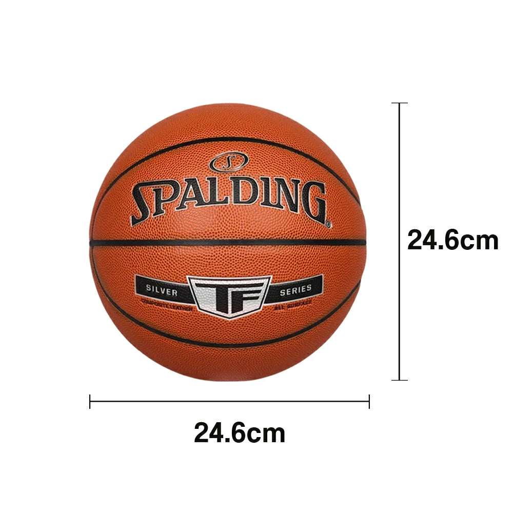 DUNK MASTER 76-859Y SPALDING Authentic Basketball 7# Dust-Resistant Foam Rubber Core Nylon Winding, Superior Grip, Quick Bounce