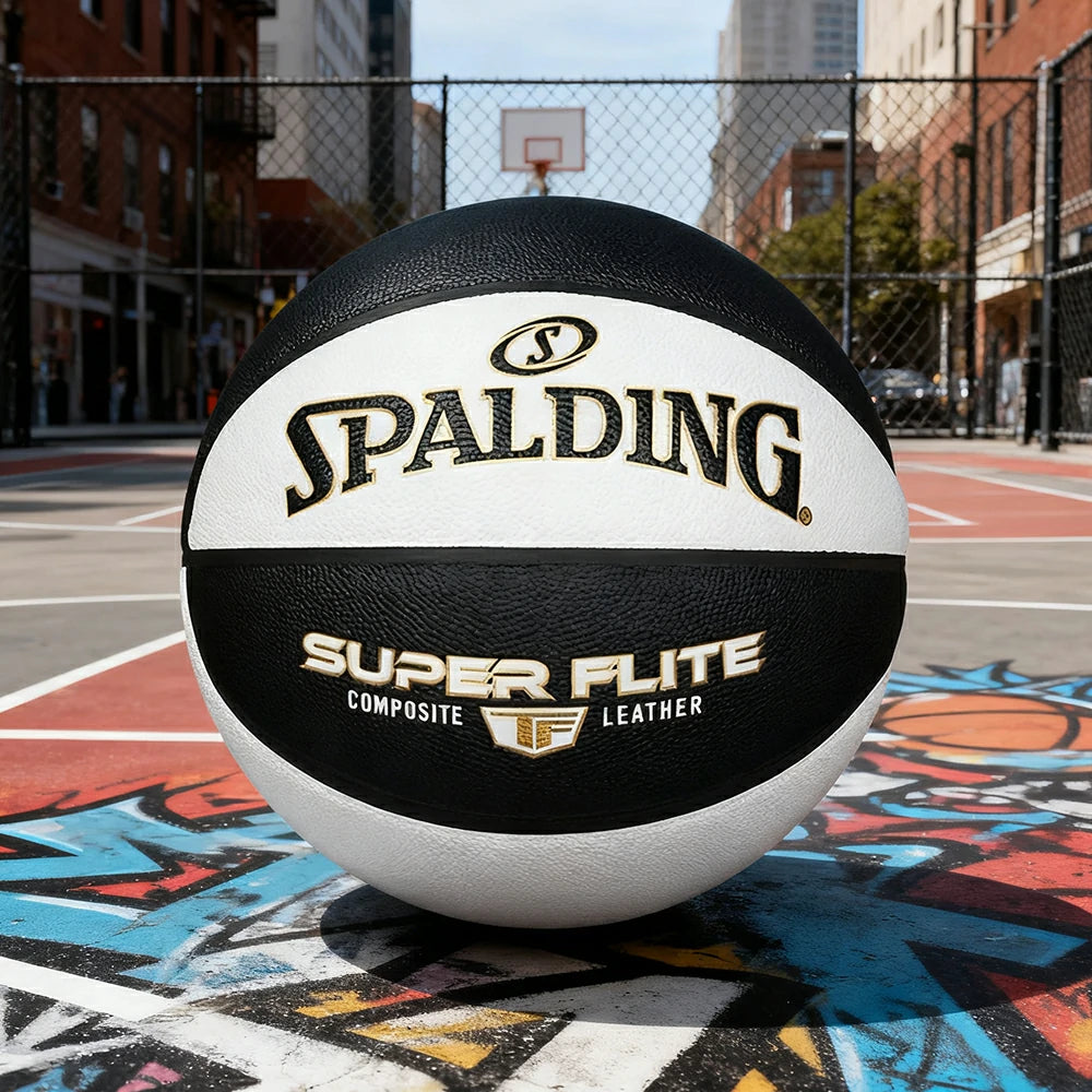 DUNK MASTER 77-560Y SPALDING Authentic Basketball 7# Dust-Resistant Foam Rubber Core Nylon Winding, Superior Grip, Quick Bounce