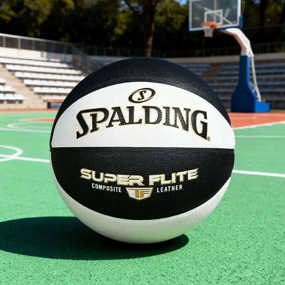 DUNK MASTER 77-560Y SPALDING Authentic Basketball 7# Dust-Resistant Foam Rubber Core Nylon Winding, Superior Grip, Quick Bounce