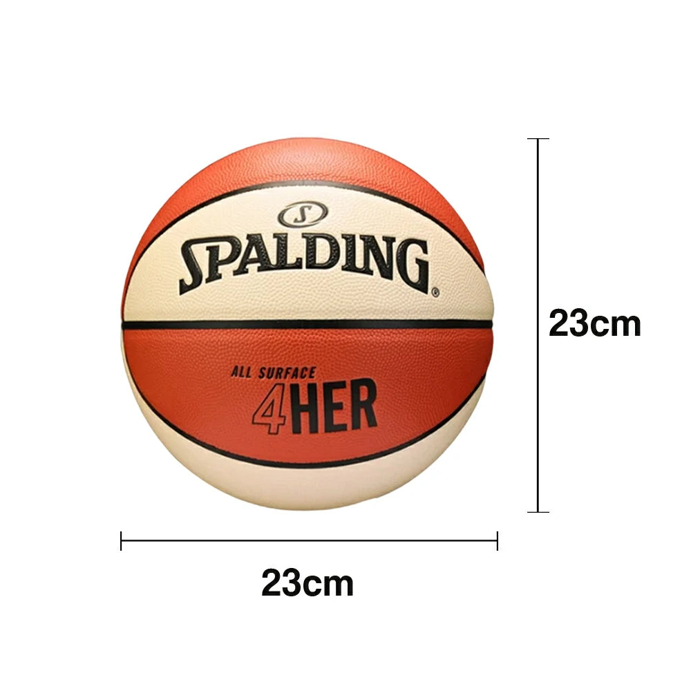 DUNK MASTER 77-724Y6 SPALDING Authentic Basketball 6# Dust-Resistant Foam Rubber Core Nylon Winding, Superior Grip, Quick Bounce