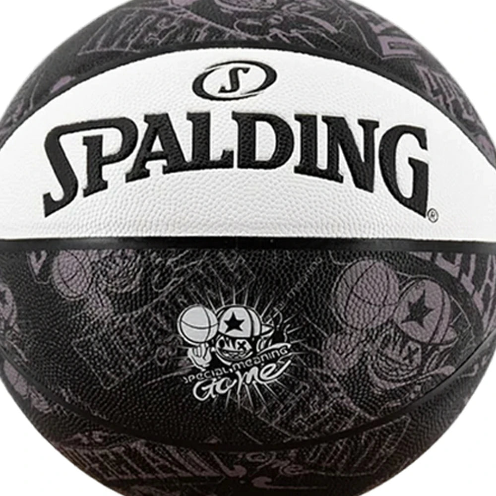 DUNK MASTER 77-745Y SPALDING Authentic Basketball 7# Dust-Resistant Foam Rubber Core Nylon Winding, Superior Grip, Quick Bounce