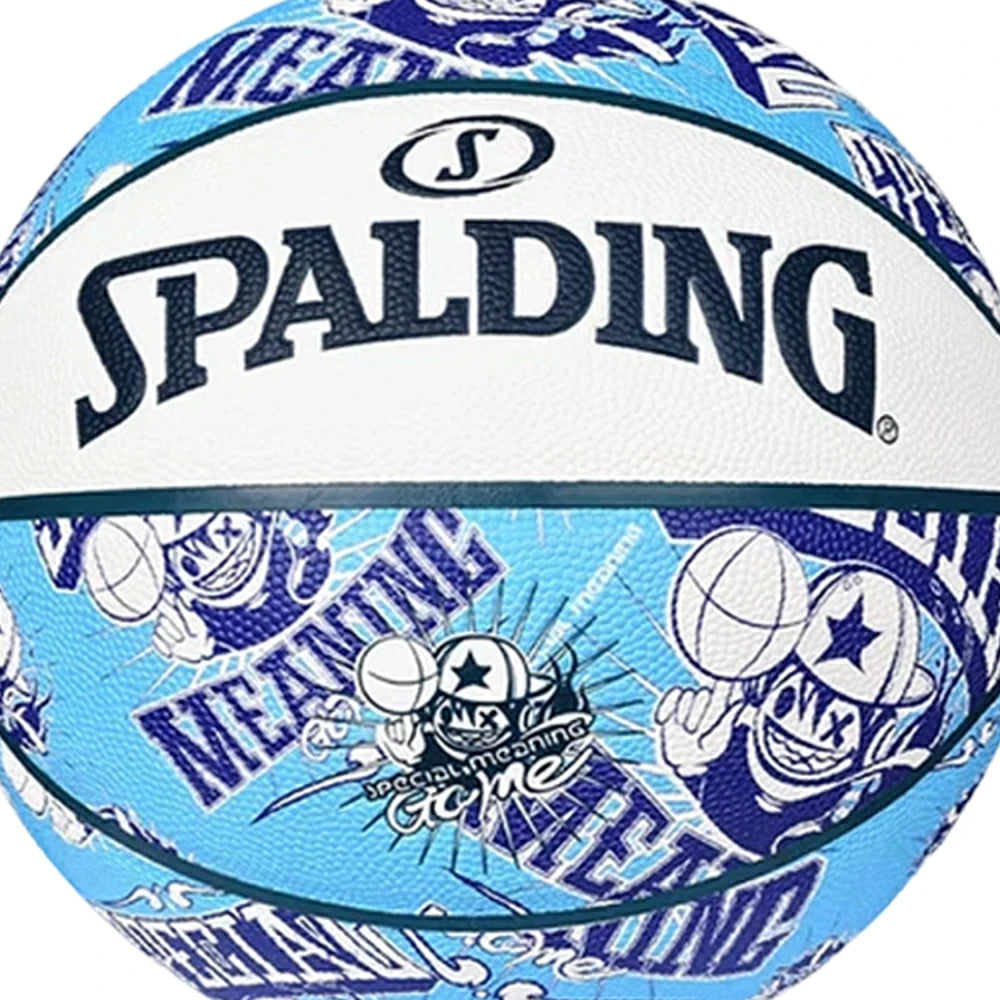 DUNK MASTER 77-746Y SPALDING Authentic Basketball 7# Dust-Resistant Foam Rubber Core Nylon Winding, Superior Grip, Quick Bounce