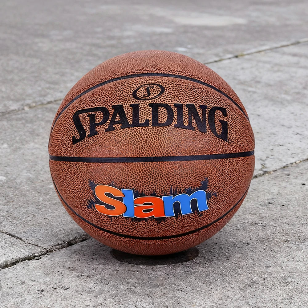 DUNK MASTER 76-886Y SPALDING Authentic Basketball 7# Dust-Resistant Foam Rubber Core Nylon Winding, Superior Grip, Quick Bounce
