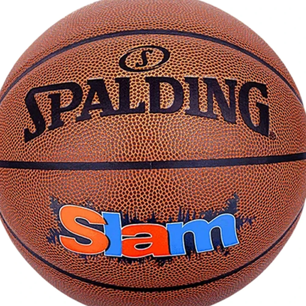 DUNK MASTER 76-886Y SPALDING Authentic Basketball 7# Dust-Resistant Foam Rubber Core Nylon Winding, Superior Grip, Quick Bounce