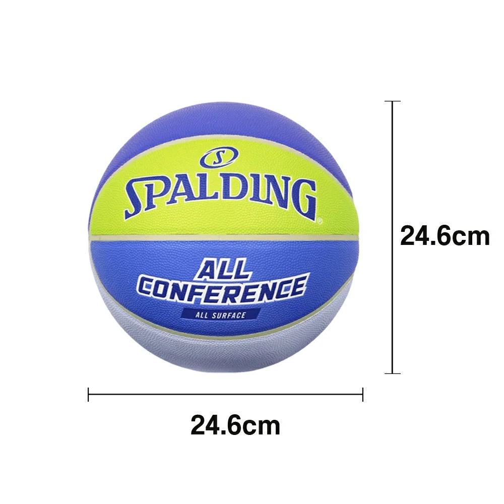 DUNK MASTER 77-394Y SPALDING Authentic Basketball 7# Macaron Color Dust-Resistant Foam Rubber Nylon Winding, Superior Grip