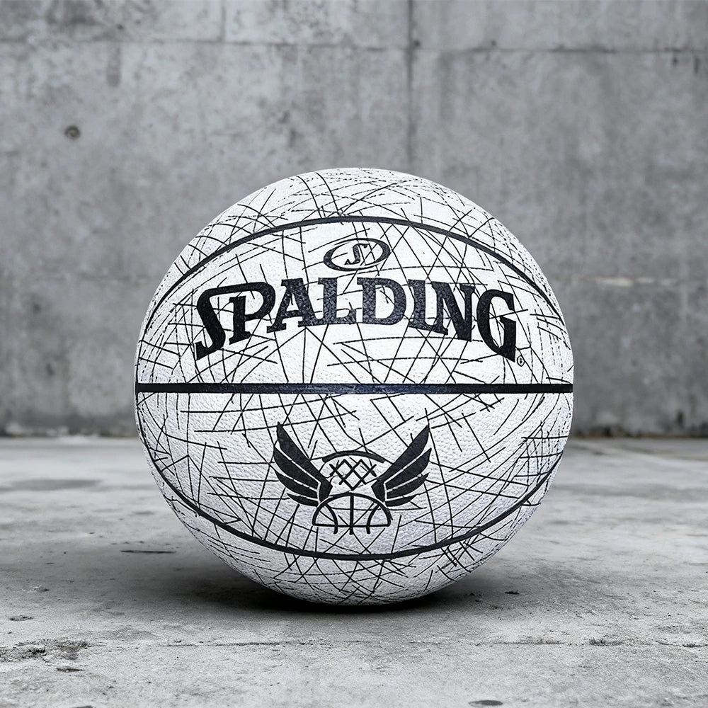 DUNK MASTER 76-911Y SPALDING Authentic Basketball 7# Dust-Resistant Foam Rubber Core Nylon Winding, Superior Grip, Quick Bounce