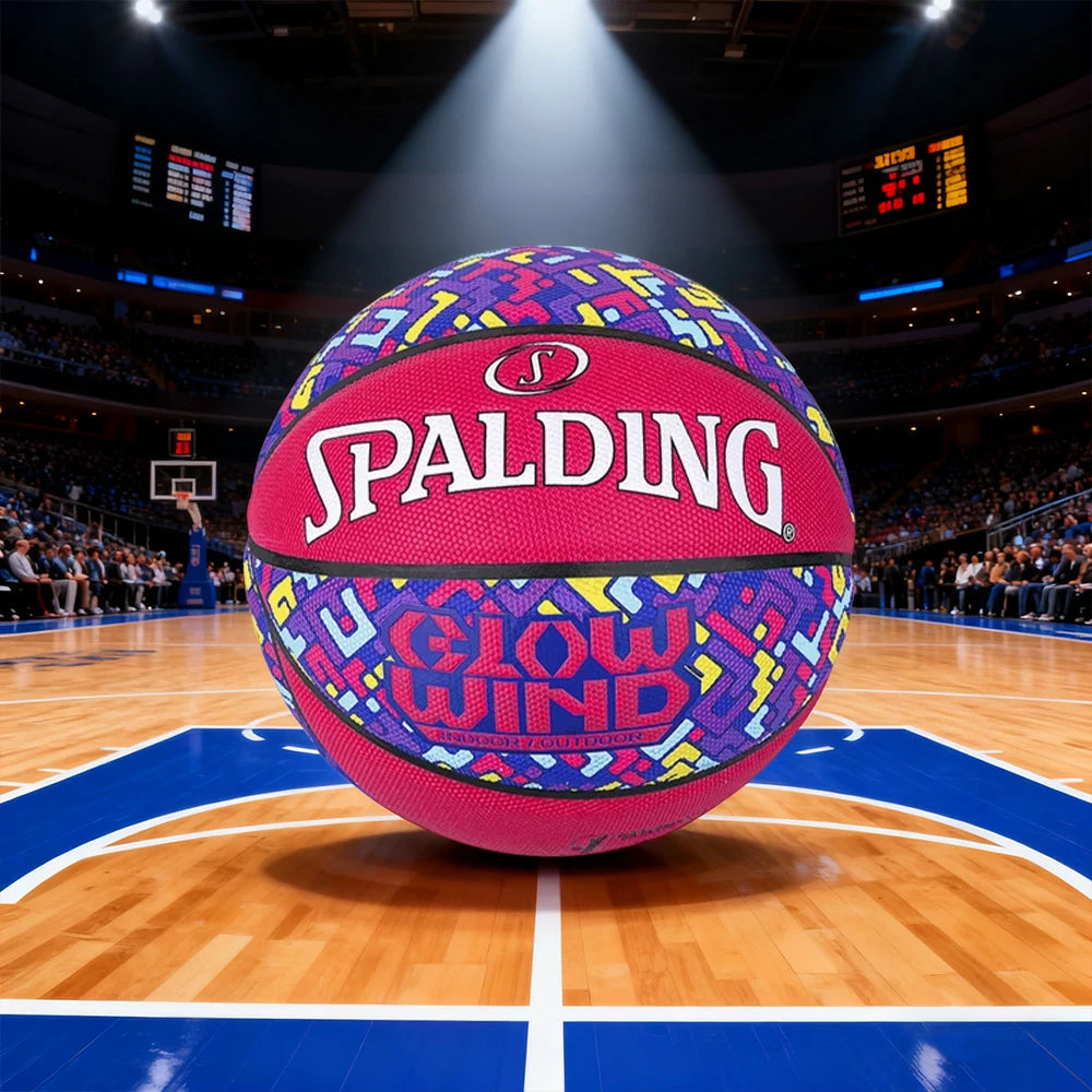 DUNK MASTER 76-997Y SPALDING Authentic Basketball 7# Dust-Resistant Foam Rubber Core Nylon Winding, Superior Grip, Quick Bounce