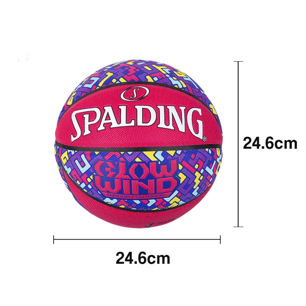 DUNK MASTER 76-997Y SPALDING Authentic Basketball 7# Dust-Resistant Foam Rubber Core Nylon Winding, Superior Grip, Quick Bounce