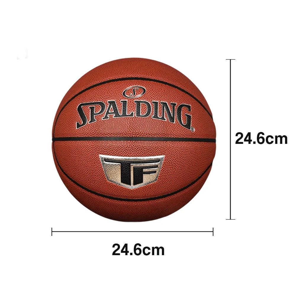 DUNK MASTER 77-764Y SPALDING Authentic Basketball 7# Dust-Resistant Foam Rubber Core Nylon Winding, Superior Grip, Quick Bounce