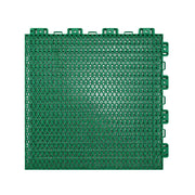 DUNK MASTER Interlocking Sports Floor Tiles - Double Layer Anti-Slip Basketball Court Flooring Modular Tiles 10/20/30 Square Meters - Grass Green