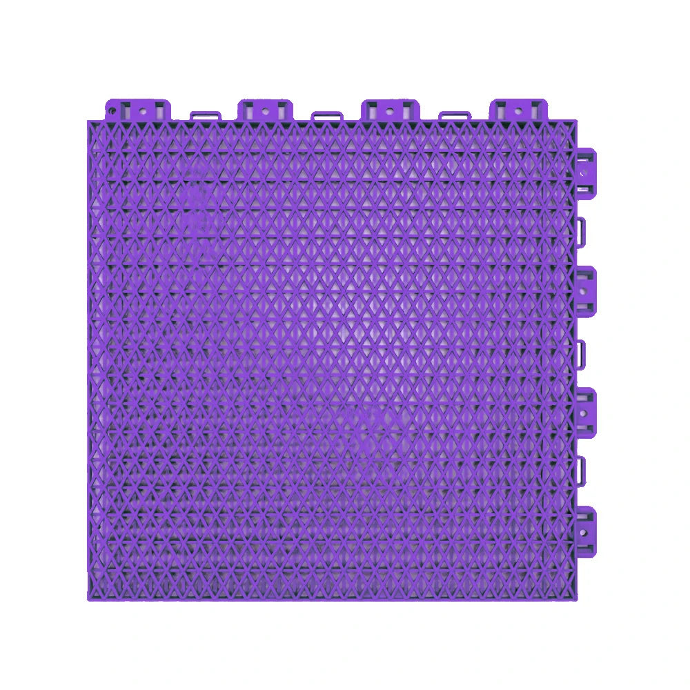 DUNK MASTER Interlocking Sports Floor Tiles - Double Layer Anti-Slip Basketball Court Flooring Modular Tiles 10/20/30 Square Meters - Purple