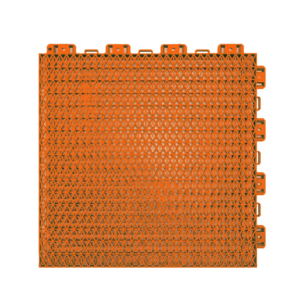 DUNK MASTER Interlocking Sports Floor Tiles - Double Layer Anti-Slip Basketball Court Flooring Modular Tiles 10/20/30 Square Meters - Orange