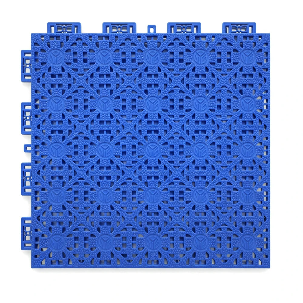 DUNK MASTER Interlocking Sports Floor Tiles - Anti-Slip Shock Absorbing Modular Court Flooring for Basketball Courts 10/20/30 Square Meters - Royal Blue