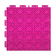 DUNK MASTER Interlocking Sports Floor Tiles - Anti-Slip Shock Absorbing Modular Court Flooring for Basketball Courts 10/20/30 Square Meters - Rose Red