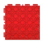 DUNK MASTER Interlocking Sports Floor Tiles - Anti-Slip Shock Absorbing Modular Court Flooring for Basketball Courts 10/20/30 Square Meters - Red