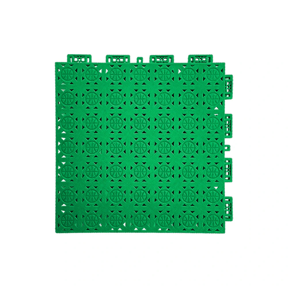 DUNK MASTER Interlocking Sports Floor Tiles - Anti-Slip Shock Absorbing Modular Court Flooring 10/20/30  Square Meters Basketball Court Outdoor Use - Emerald Green