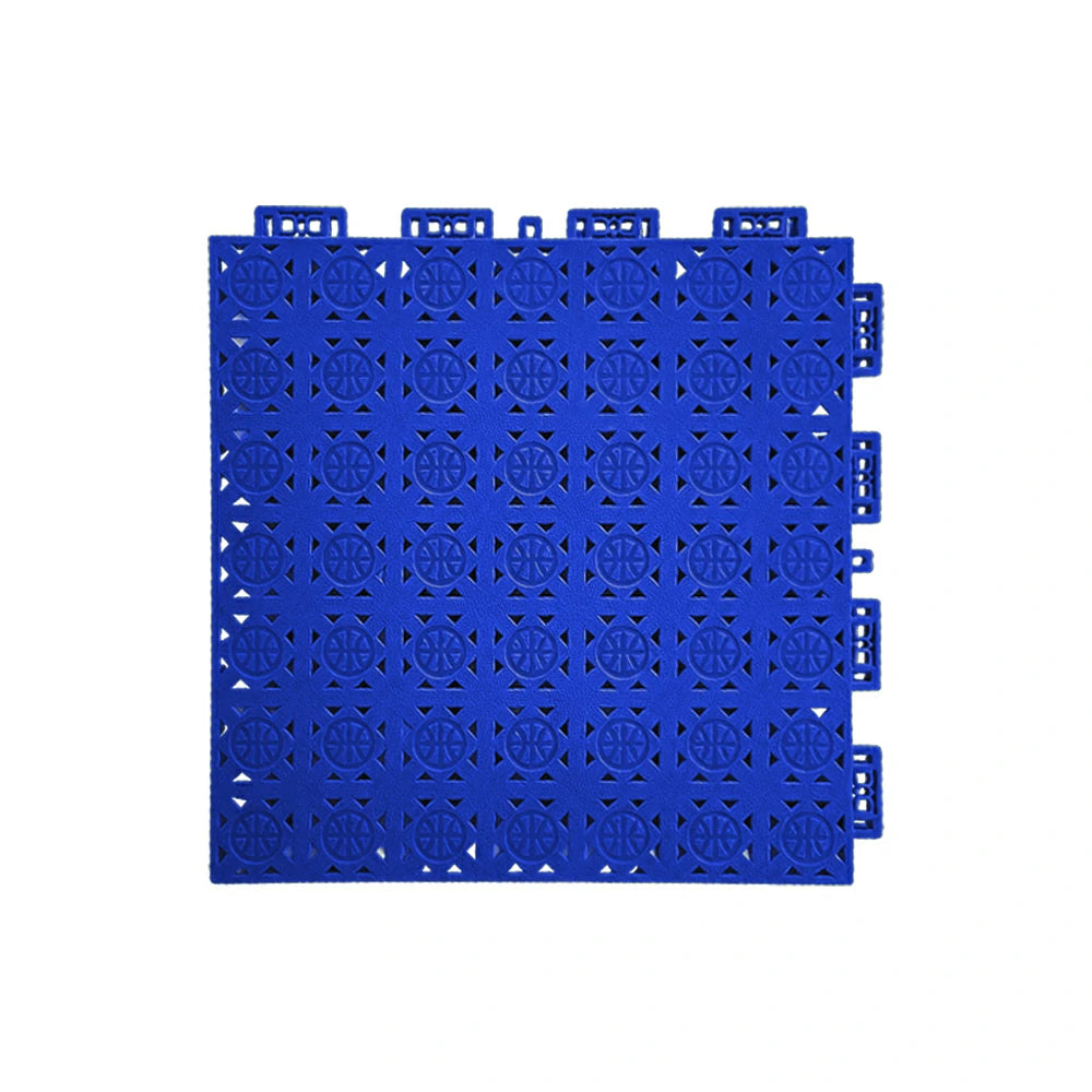 DUNK MASTER Interlocking Sports Floor Tiles - Anti-Slip Shock Absorbing Modular Court Flooring 10/20/30  Square Meters Basketball Court Outdoor Use - Royal Blue