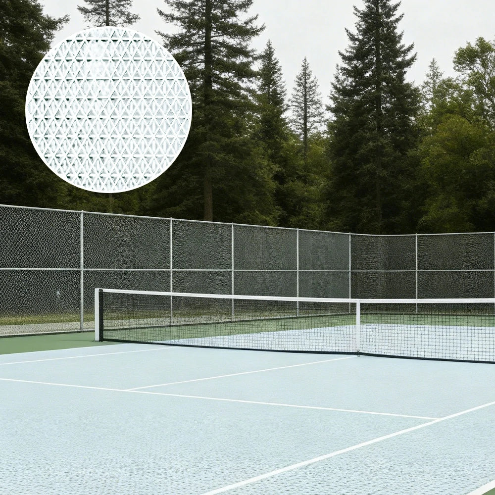 DUNK MASTER Interlocking Sports Floor Tiles - Double Layer Anti-Slip Basketball Court Flooring Modular Tiles 10/20/30 Square Meters - White