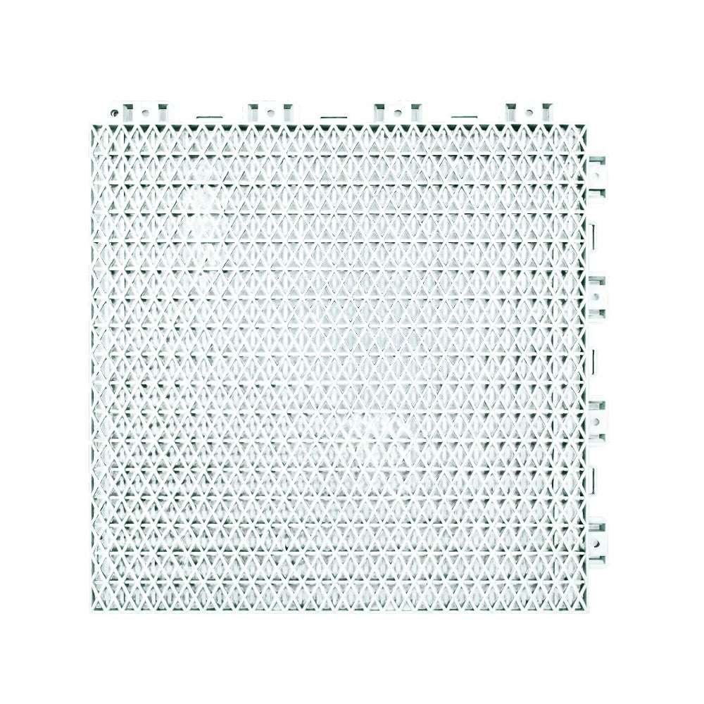 DUNK MASTER Interlocking Sports Floor Tiles - Double Layer Anti-Slip Basketball Court Flooring Modular Tiles 10/20/30 Square Meters - White