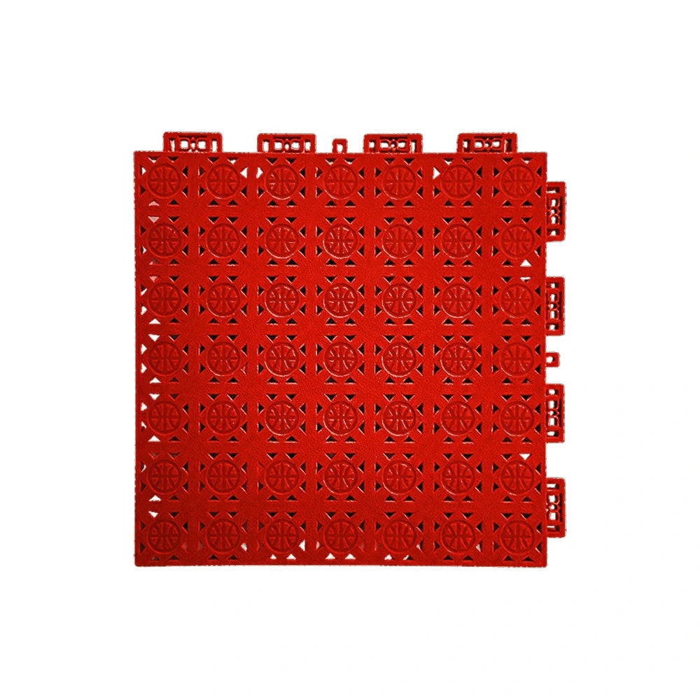 DUNK MASTER Interlocking Sports Floor Tiles - Anti-Slip Shock Absorbing Modular Court Flooring 10/20/30  Square Meters Basketball Court Outdoor Use - Pink