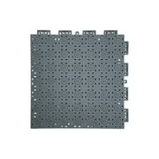 DUNK MASTER Interlocking Sports Floor Tiles - Anti-Slip Shock Absorbing Modular Court Flooring 10/20/30  Square Meters Basketball Court Outdoor Use - Light Grey