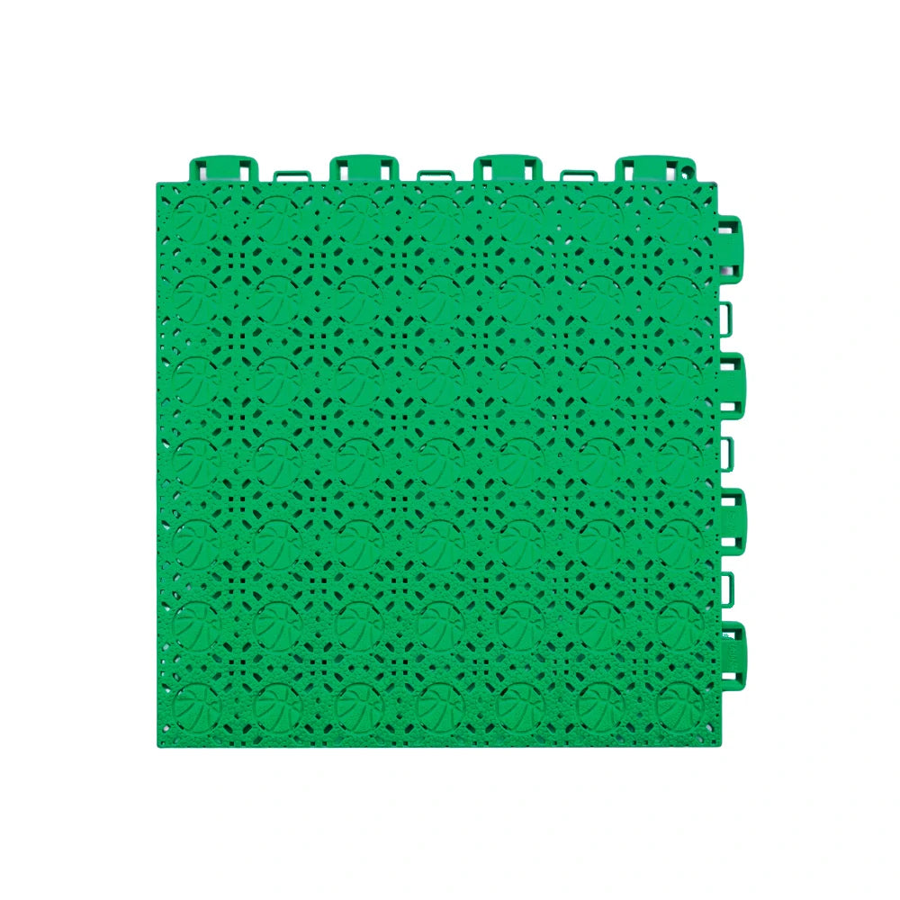 DUNK MASTER Interlocking Sports Floor Tiles - Anti-Slip Shock Absorbing Modular Court Flooring 10/20/30  Square Meters Basketball Court Outdoor Use - Emerald Green