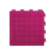 DUNK MASTER Interlocking Sports Floor Tiles - Anti-Slip Shock Absorbing Modular Court Flooring 10/20/30  Square Meters Basketball Court Outdoor Use - Rose Red