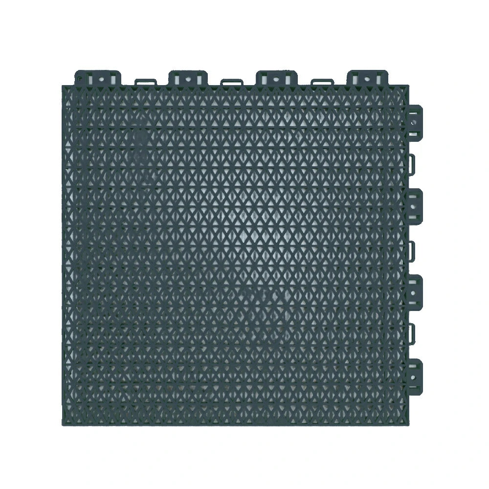 DUNK MASTER Interlocking Sports Floor Tiles - Double Layer Anti-Slip Basketball Court Flooring Modular Tiles 10/20/30 Square Meters - Dark Grey