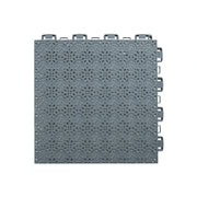 DUNK MASTER Interlocking Sports Floor Tiles - Anti-Slip Shock Absorbing Modular Court Flooring 10/20/30  Square Meters Basketball Court Outdoor Use - Light Grey