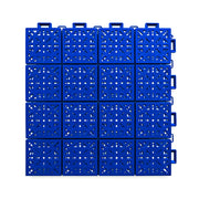 DUNK MASTER Interlocking Sports Floor Tiles - Anti-Slip Shock Absorbing Modular Court Flooring 10/20/30 Square Meters Basketball Court Outdoor Use - Royal Blue