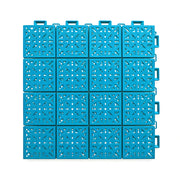 DUNK MASTER Interlocking Sports Floor Tiles - Anti-Slip Shock Absorbing Modular Court Flooring 10/20/30 Square Meters Basketball Court Outdoor Use - Blue