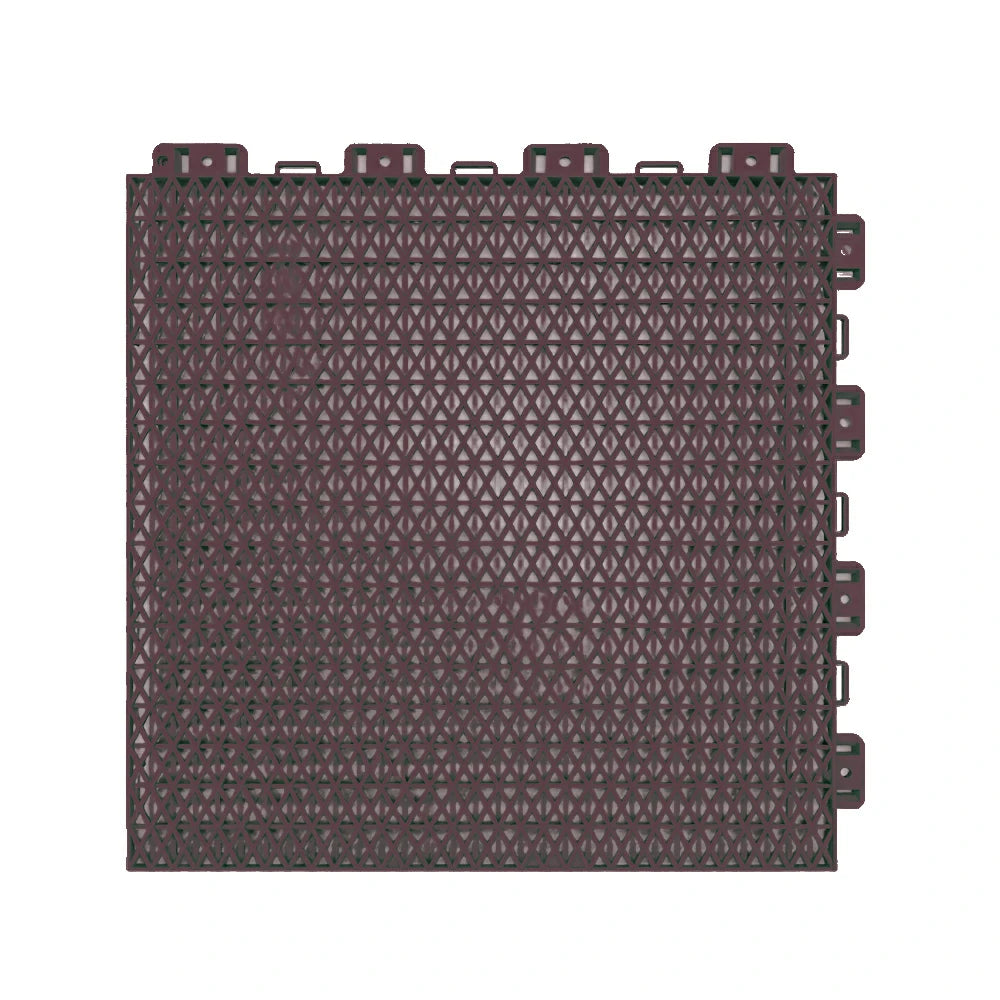 DUNK MASTER Interlocking Sports Floor Tiles - Double Layer Anti-Slip Basketball Court Flooring Modular Tiles 10/20/30 Square Meters - Coffee