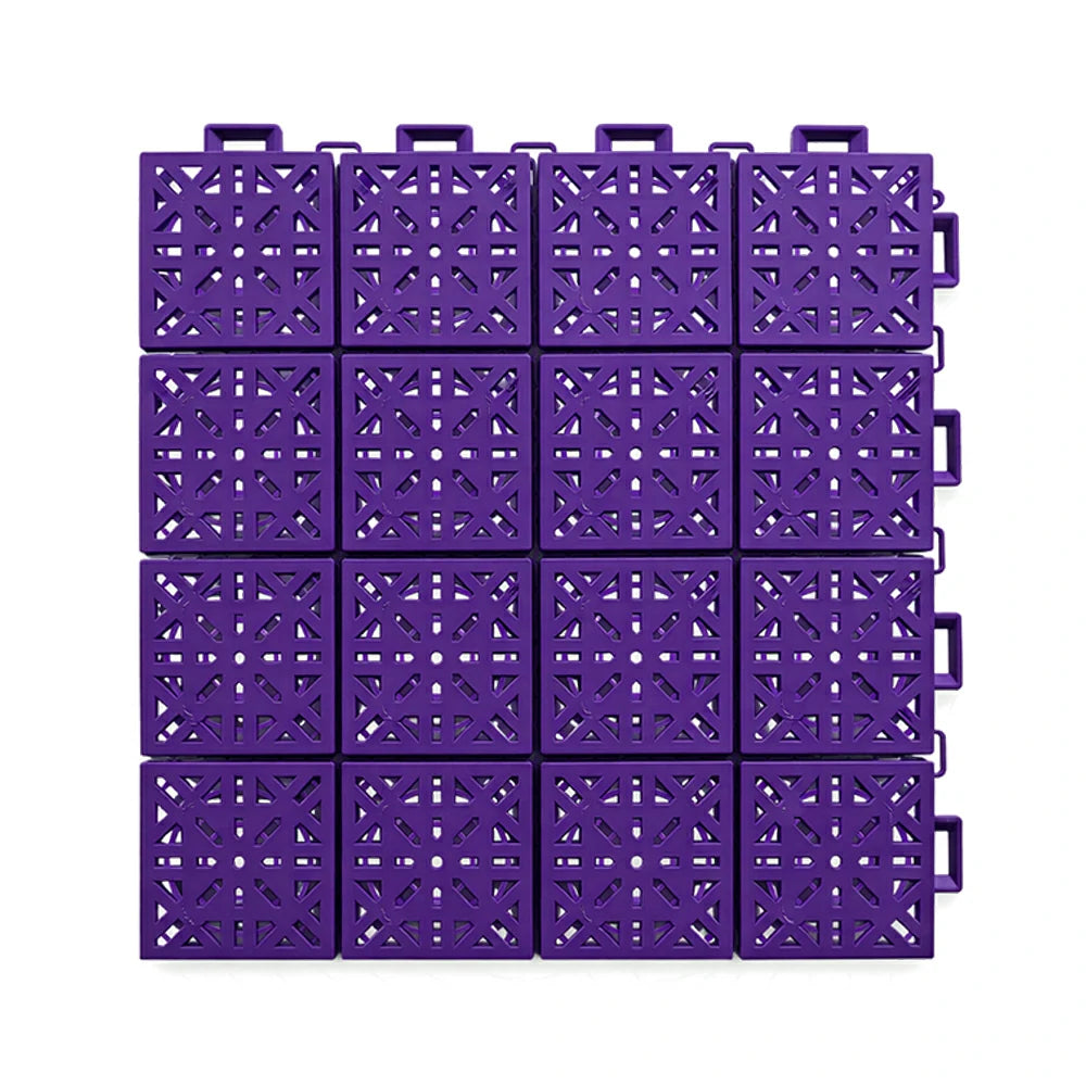 DUNK MASTER Interlocking Sports Floor Tiles - Anti-Slip Shock Absorbing Modular Court Flooring 10/20/30 Square Meters Basketball Court Outdoor Use - Purple