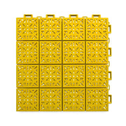 DUNK MASTER Interlocking Sports Floor Tiles - Anti-Slip Shock Absorbing Modular Court Flooring 10/20/30 Square Meters Basketball Court Outdoor Use - Yellow