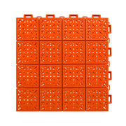 DUNK MASTER Interlocking Sports Floor Tiles - Anti-Slip Shock Absorbing Modular Court Flooring 10/20/30 Square Meters Basketball Court Outdoor Use - Orange
