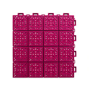 DUNK MASTER Interlocking Sports Floor Tiles - Anti-Slip Shock Absorbing Modular Court Flooring 10/20/30 Square Meters Basketball Court Outdoor Use - Rose Red