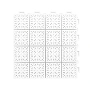 DUNK MASTER Interlocking Sports Floor Tiles - Anti-Slip Shock Absorbing Modular Court Flooring 10/20/30 Square Meters Basketball Court Outdoor Use - White