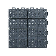 DUNK MASTER Interlocking Sports Floor Tiles - Anti-Slip Shock Absorbing Modular Court Flooring 10/20/30 Square Meters Basketball Court Outdoor Use - Drak Grey