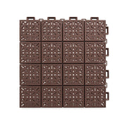 DUNK MASTER Interlocking Sports Floor Tiles - Anti-Slip Shock Absorbing Modular Court Flooring 10/20/30 Square Meters Basketball Court Outdoor Use - Coffee