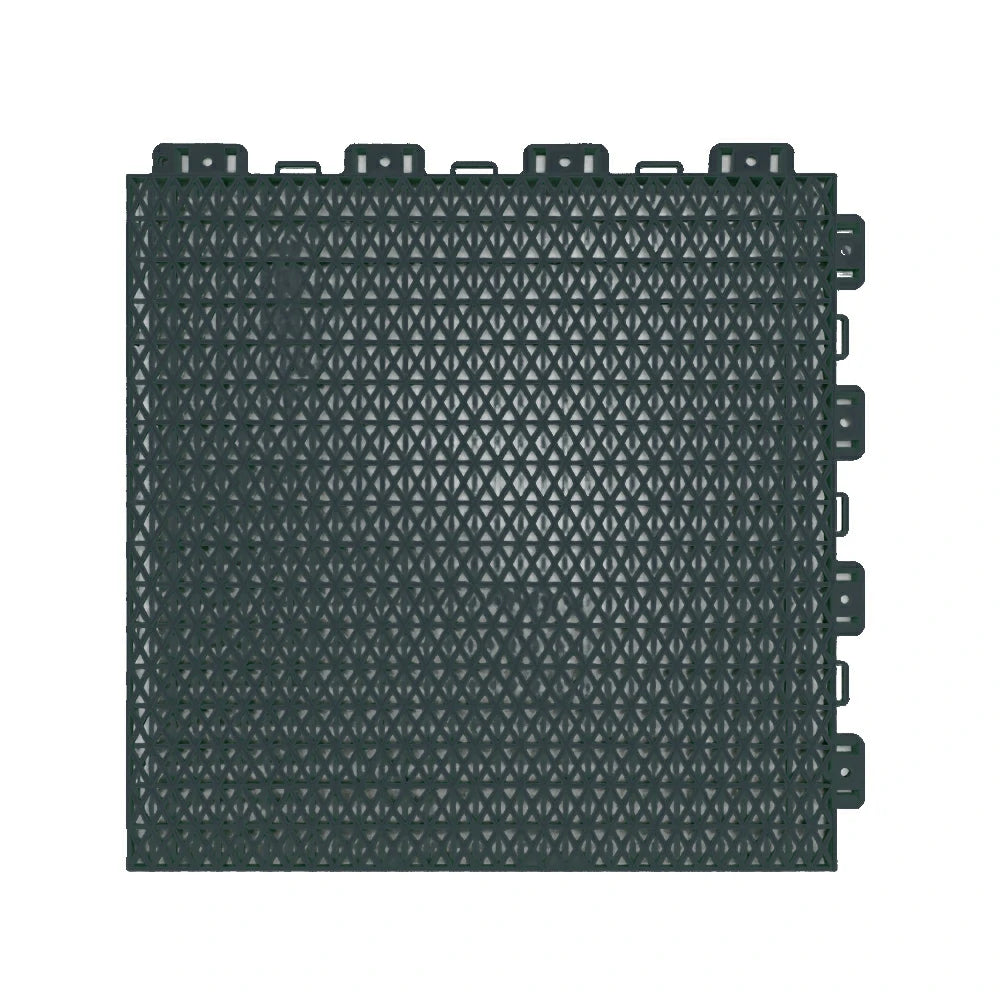 DUNK MASTER Interlocking Sports Floor Tiles - Double Layer Anti-Slip Basketball Court Flooring Modular Tiles 10/20/30 Square Meters - Black