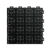 DUNK MASTER Interlocking Sports Floor Tiles - Anti-Slip Shock Absorbing Modular Court Flooring 10/20/30 Square Meters Basketball Court Outdoor Use - Black