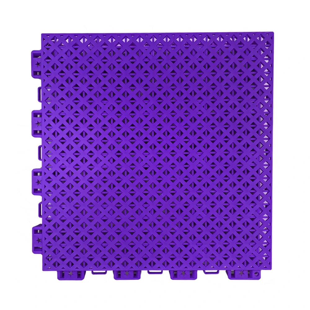 DUNK MASTER Outdoor Interlocking Sports Floor Tiles Anti-Slip Shock Absorbing Basketball Court Flooring 10/20/30 Square Meters - Purple