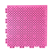 DUNK MASTER Outdoor Interlocking Sports Floor Tiles Anti-Slip Shock Absorbing Basketball Court Flooring 10/20/30 Square Meters - Pink